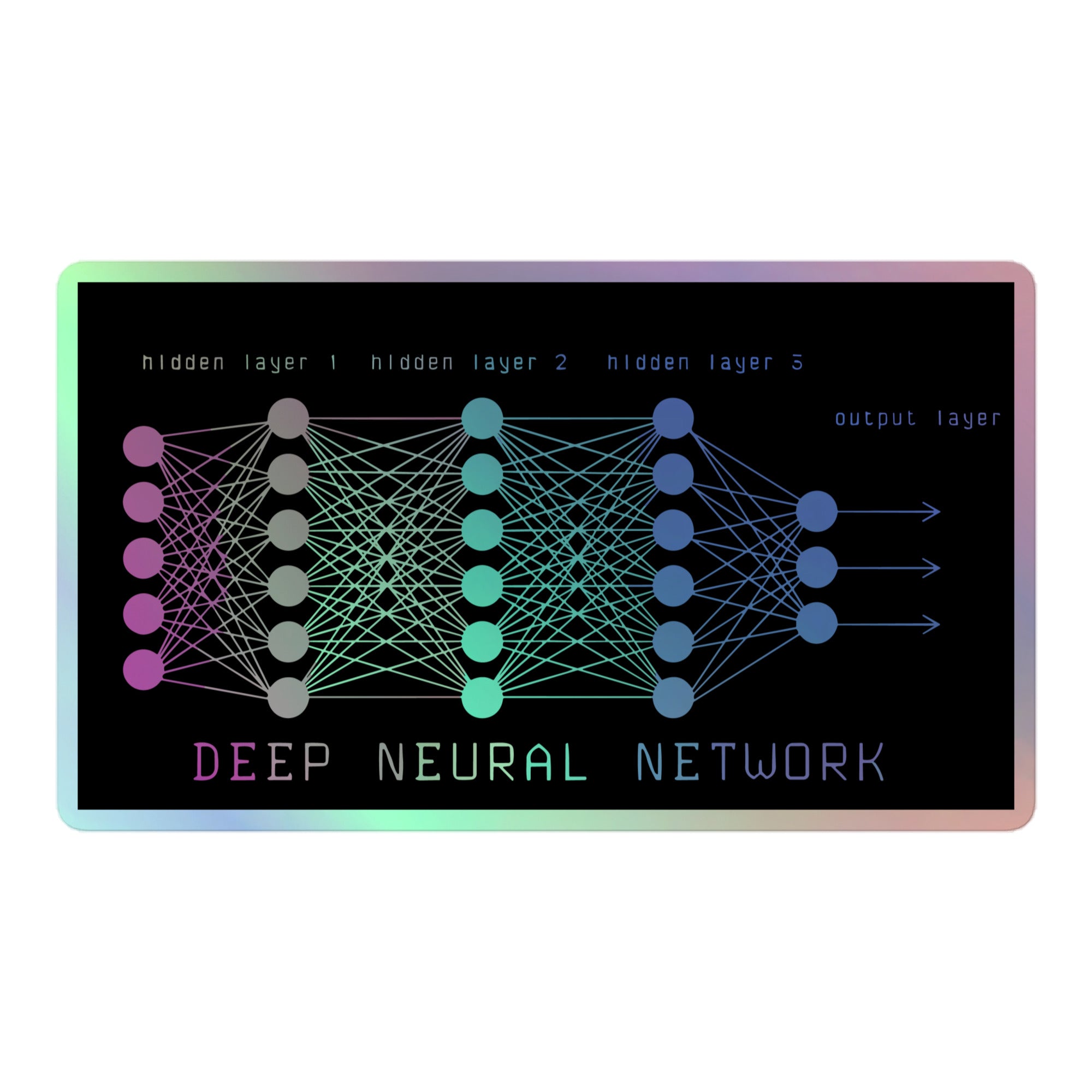 Deep Neural Network - Holografischer Sticker