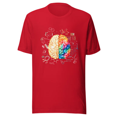 Psychology T-Shirt - Brain Hemispheres (Unisex)